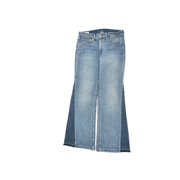 GAP Denim - Gap 70s Flare High Rise Women's size 10P  Two Tone Blue Denim Jeans